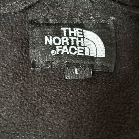 The North Face Sweater Jacket Women Large Black Fleece Pockets Autumn FLAW - Picture 2 of 7
